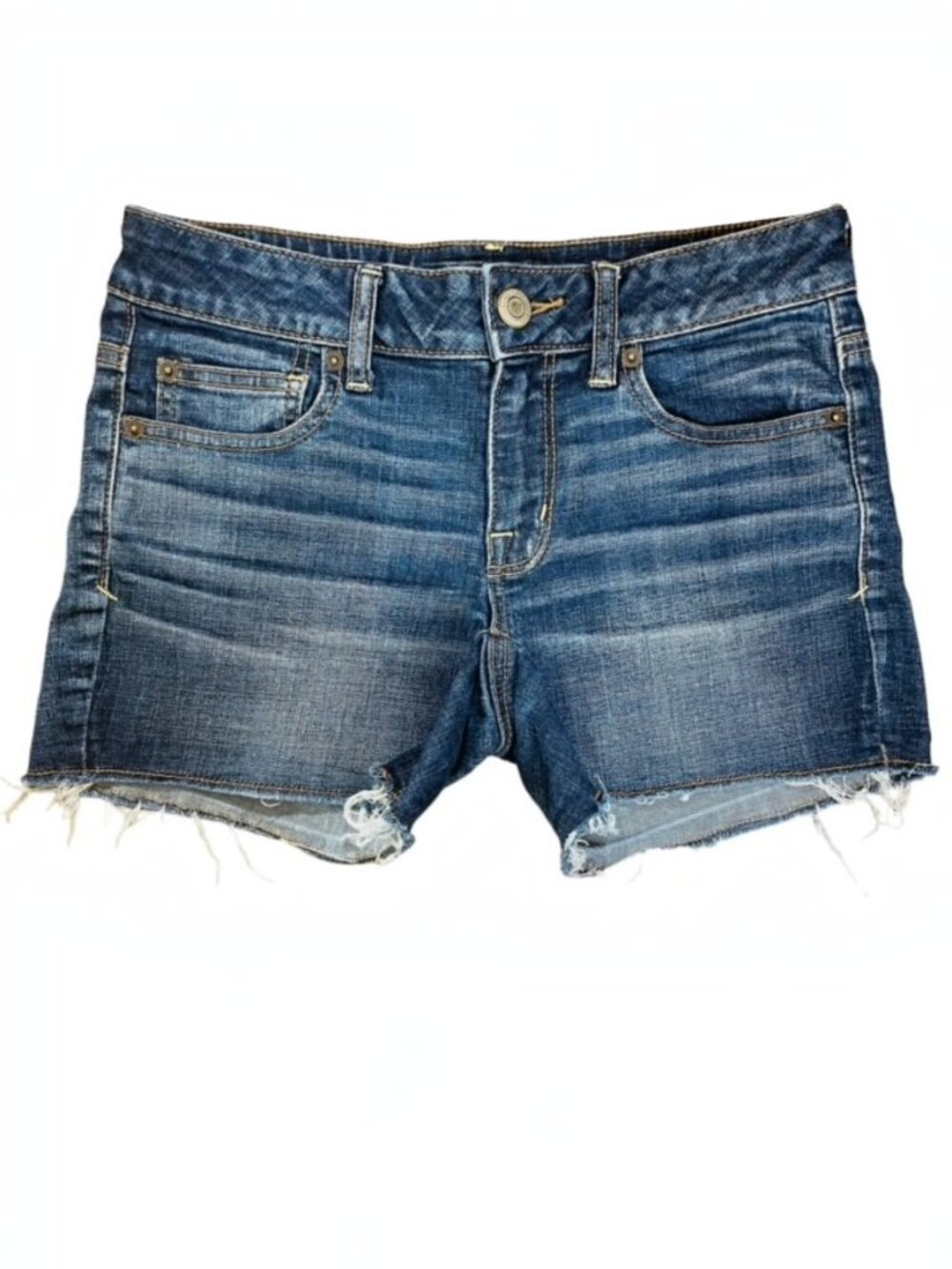 AMERICAN EAGLE Super Stretch Shortie Denim Jean Shorts - Size 4
